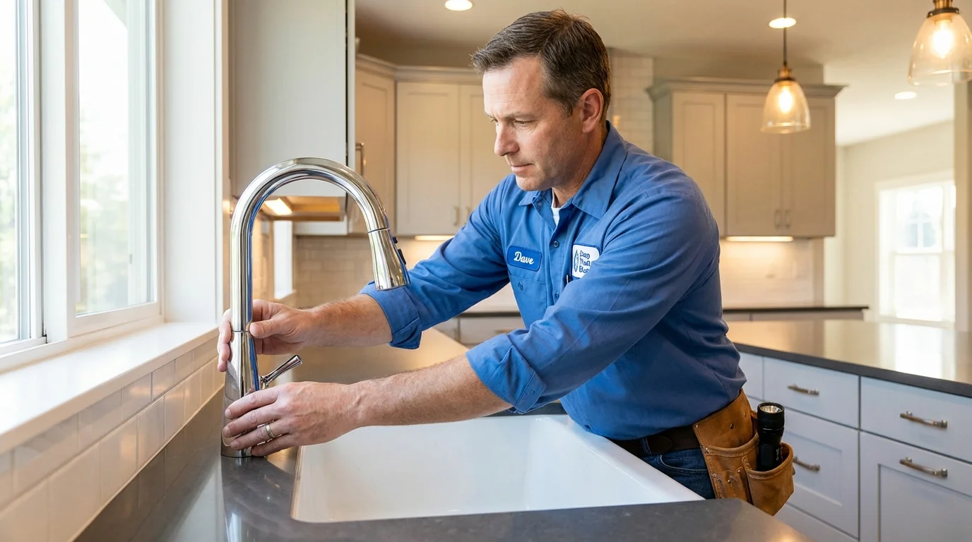 Kitchen faucet installation by Johns Plumbing LLC in Thompson