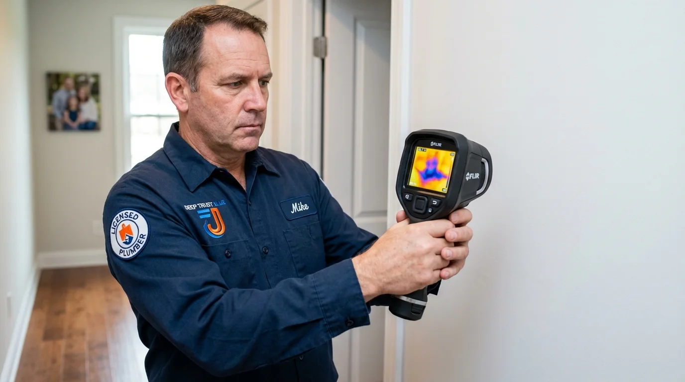 Thermal imaging leak detection by Johns Plumbing LLC in Thompson